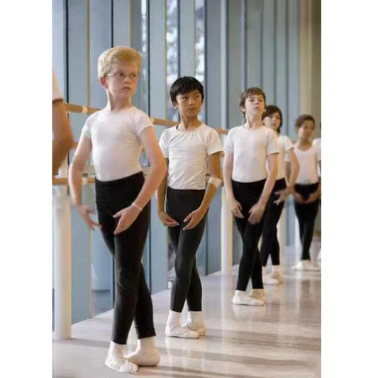 Great Elasticity Ballet Tights Boys' Ballet Dance Tight Strap Trouser Training Trouser Boys' Shaped Trouser (Excluding Top)