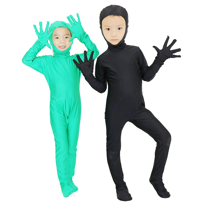 Halloween Or Children’S Day Long Sleeve Spandex Cosplay Bodysuit In Various Colors With Foot Wrap