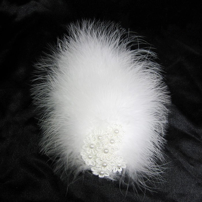 Bride Wedding Internet Celebrity Headdress Feather Fluff Stage Performance Dance Side Clip Hairpin Hair Ornament Headwear