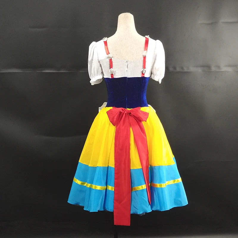 Custom Made Variations Coppelia Ballet Dress,Ruffle Dance Clothes Yellow Blue Giselle Ballet Dresses For Ballet Competion