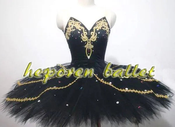 High Quality Customized Black Swan Costume Black Bird Ballet Dress,Stage Show Adult Deluxe Sequin Ballerina Dance Wears