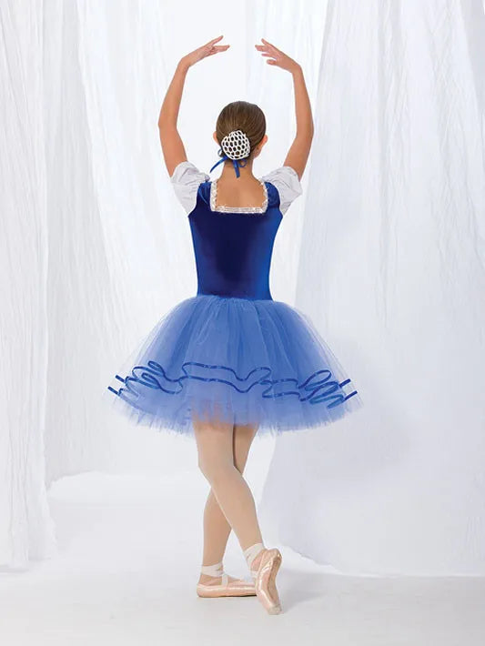 Girls Ballerina Dress Balet Dance Bodysuit, Adult or Kids Giselle Ballet Dress Soft Ballet Dresses With Head Decoration HB870