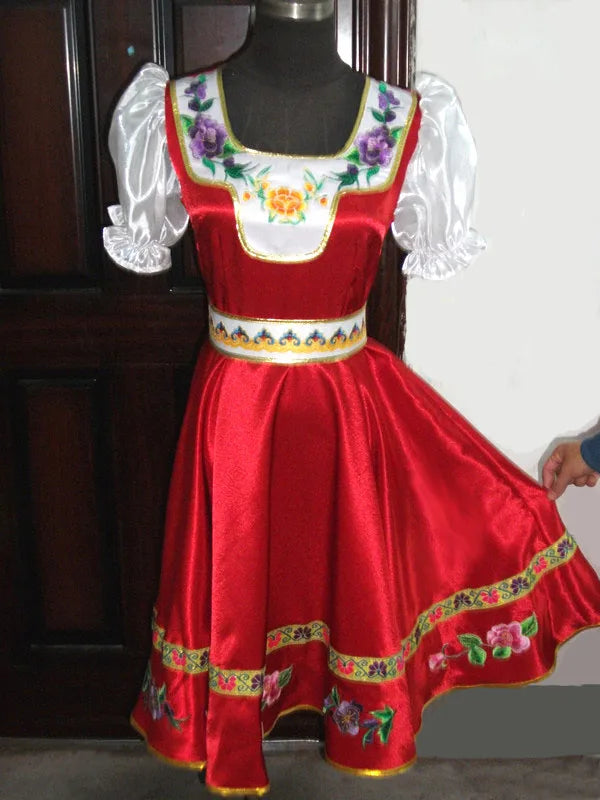 Custom Made Russian Folk Dance Costumes For Adult Kids,Traditional Russia Performance Stage Wear Long Dresses