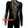 Figure Skating Dress Costume Ice Artistic Skating Suit Bodysuit For Women Or Girls Competition Examination Lace Rhinestones