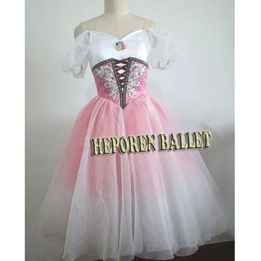 High-Quality Customized Giselle Gradient Color Soft Ballet Dresses Nightgown Skirt, Coppelia Ballet Dress Retail Wholesale HB545