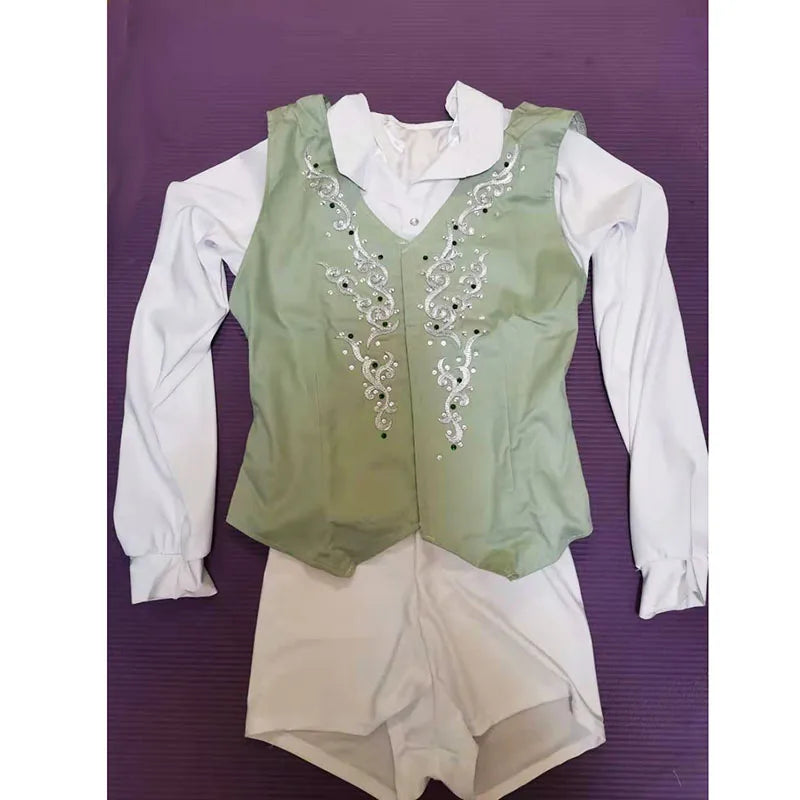 Men Ballet Top Vest Shirt Or Letoard Outwear,Male Ballet Jacket Spanish Stage Dance Costumes Retail Wholesale