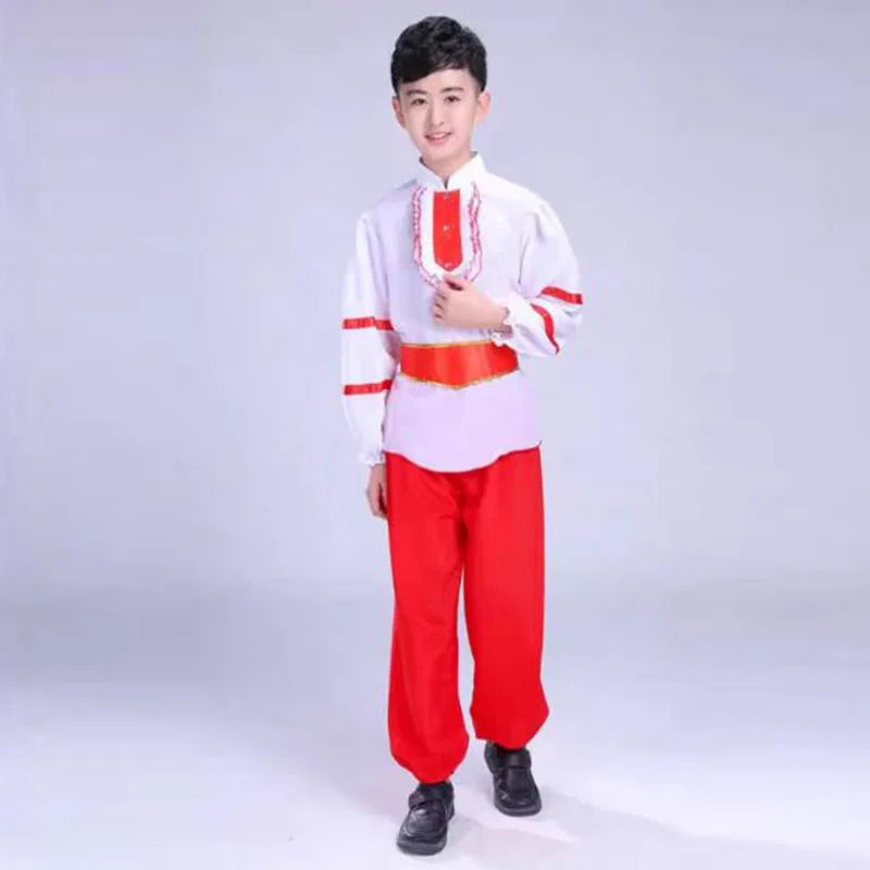 New Boy's Russian Ethnic Performance Costumes, Men's European Court Prince Dance Costumes