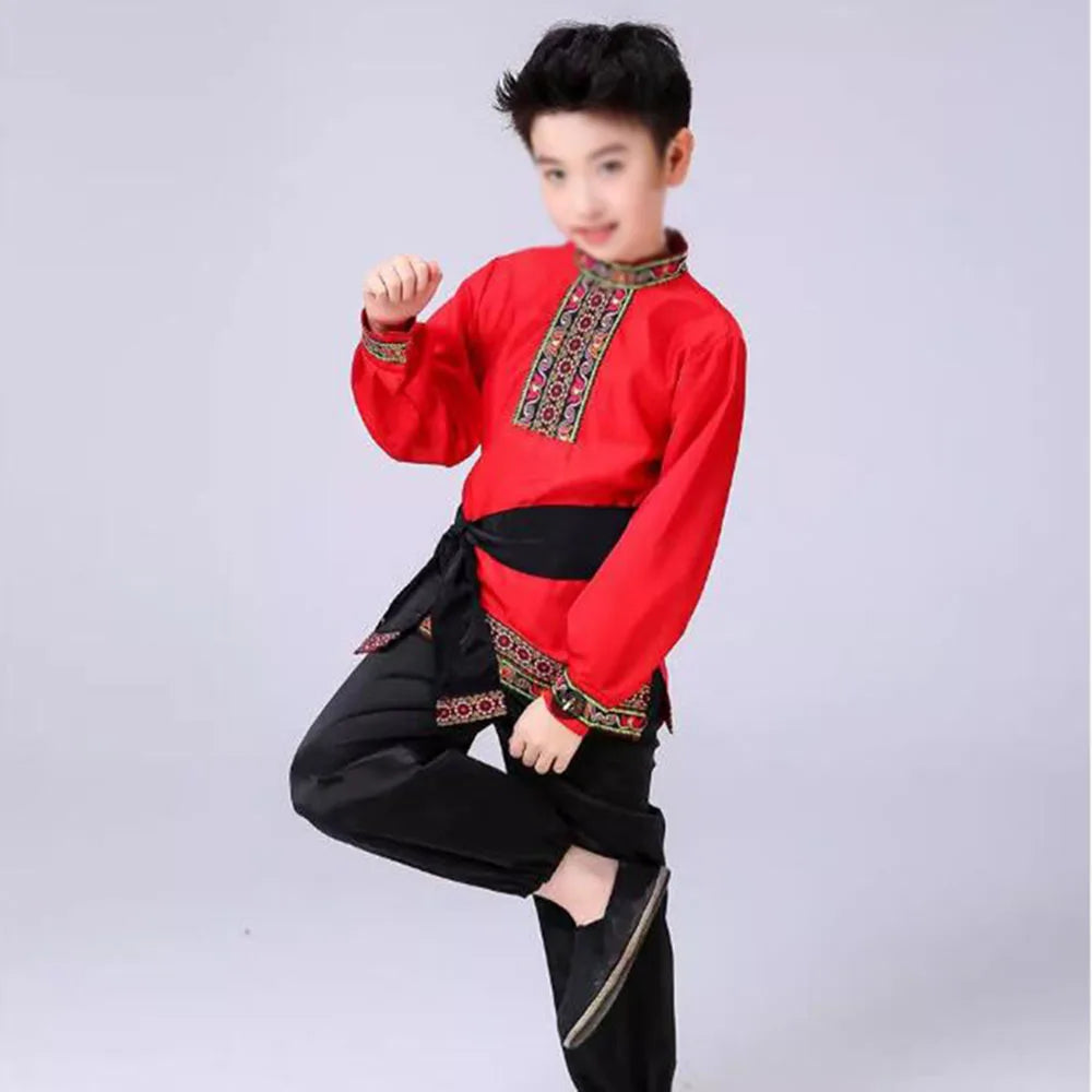 New Boy's Russian Ethnic Performance Costumes, Men's European Court Prince Dance Costumes