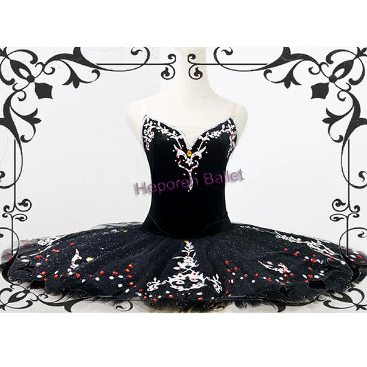 New Swan Lake Black Variation Ballet Tutu For Competition,Ballet Dress With 10 Layers Tutus