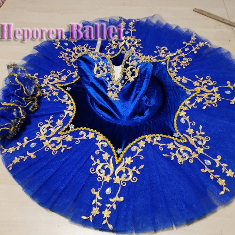 Professional All Season Women Or Girl Dark Blue Ballet Tutu For Blue-bird Cygnet Balle Skirt