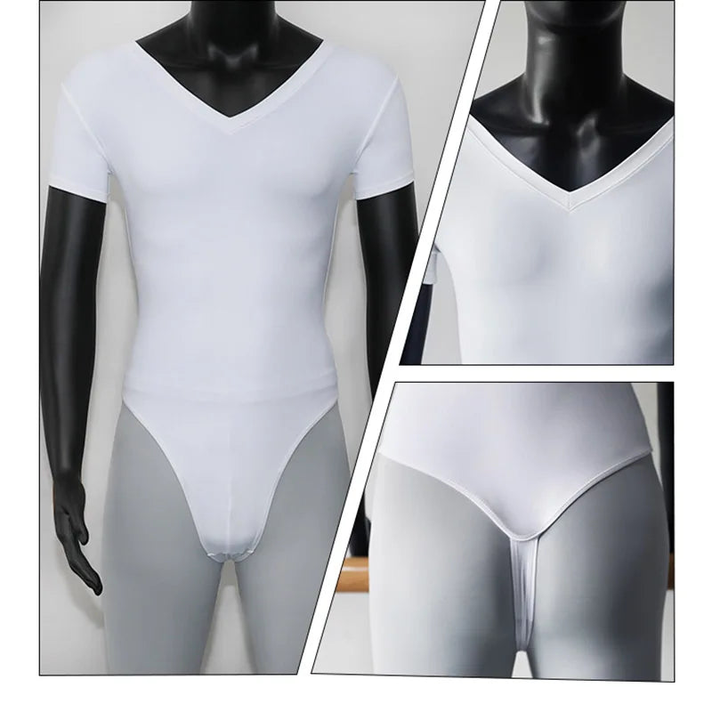 Professional Customization Boys Ballet Dance Exam Training One-piece Leotard With Bandage Bottom Body-shaping Practise Bodysuits