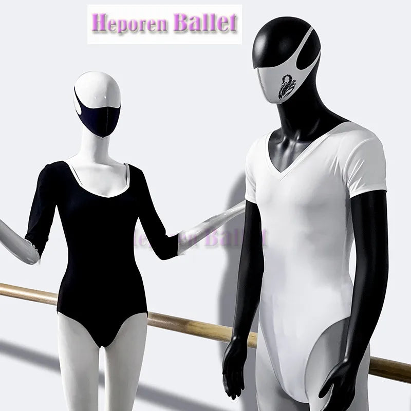 Professional Customization Boys Ballet Dance Exam Training One-piece Leotard With Bandage Bottom Body-shaping Practise Bodysuits