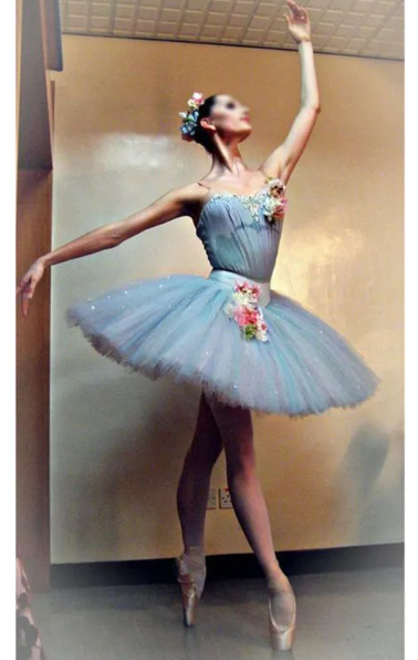 Professional Don Quixote Variation Queen of the Forest Ballet Tutu,Custom Made Sky Blue Ballet Fairy Flower Dress