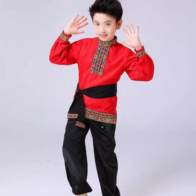 New Boy's Russian Ethnic Performance Costumes, Men's European Court Prince Dance Costumes