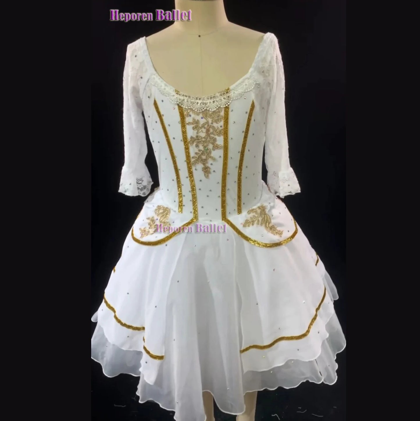 Custom Made Snow White Soft Ballet Dresses For Gabriella Lake Stage Competition Place Prince Dance Costumes