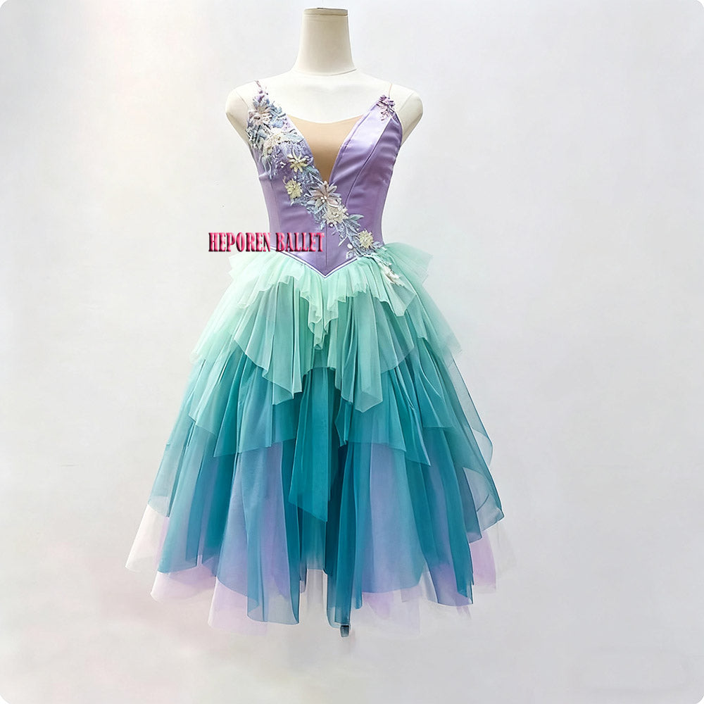 Professional La Fille du Pharaoh Classical Dress For Performance,The Pharaoh’s Daughte Ballet Dress Lilac Purple Blue Color