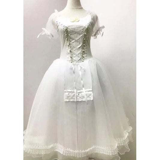 White Snow Soft Giselle Ballet Long Dresses With Apron For Competition,Fairy Ballerina Dress For Girls Balet Tutu Drop Ship