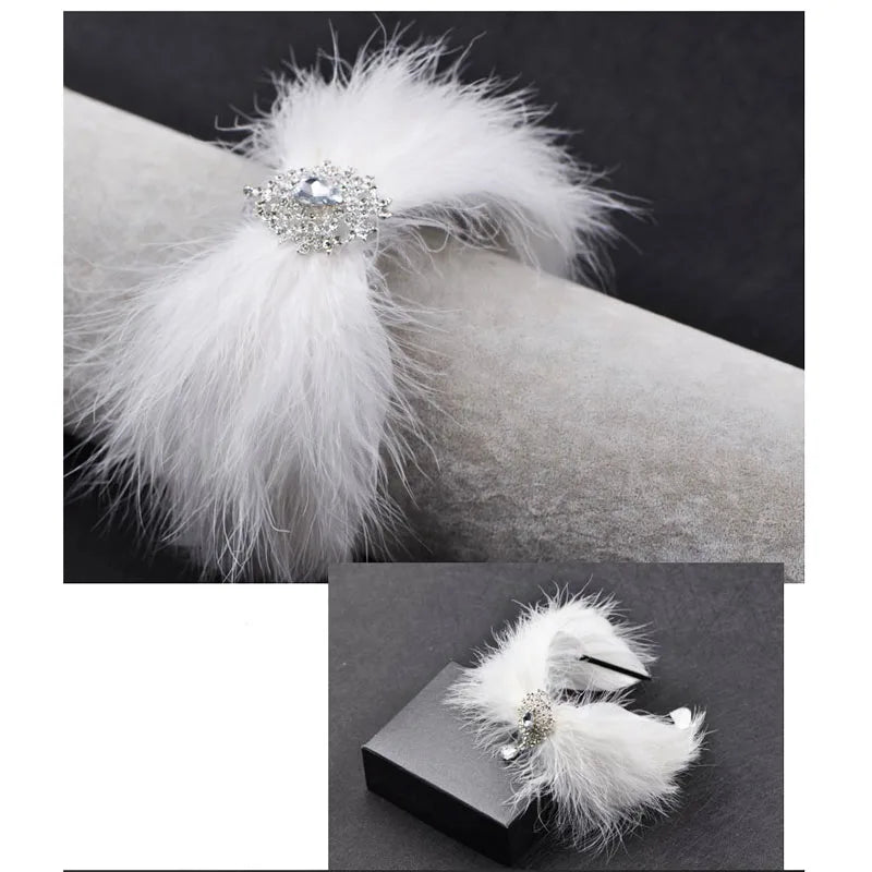 Women Princess Ballet Hair Accessories Headband Top For Wedding Christmas, Swan Lake Ballet Feather Headdress With Rhinestone