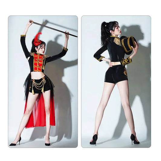 Women's Jazz Dance Costumes, Song And Dance Performance Costumes, Stage Performances Set