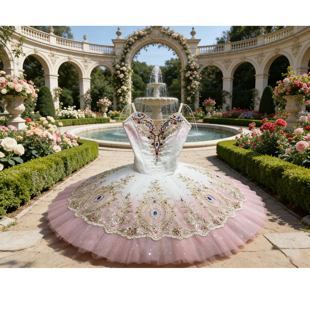 Professional Pink Peach Candy Fairy Ballet Tutu Dress,Romantic Paquita Variations Ballet Costume Tender Fairy Balet Tutus