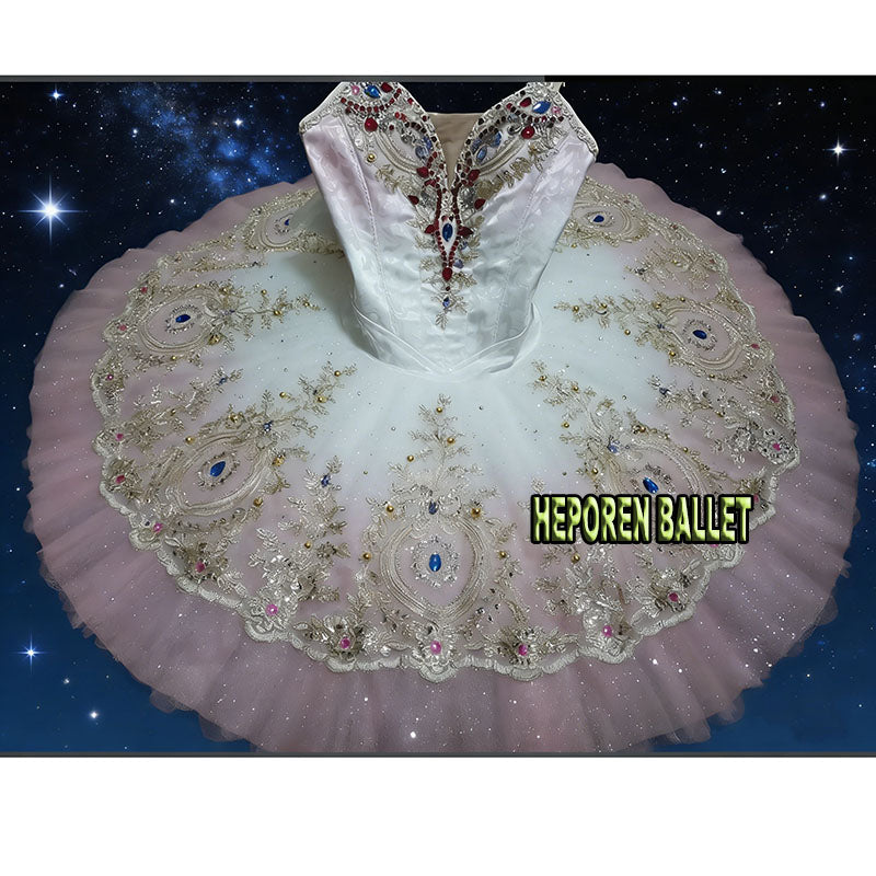 Professional Pink Peach Candy Fairy Ballet Tutu Dress,Romantic Paquita Variations Ballet Costume Tender Fairy Balet Tutus